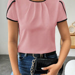 Blusa Feminina Manga Curta Decote Redondo
