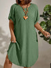 Vestido Midi Plus Size Soltinho Manga Morcego