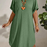 Vestido Midi Plus Size Soltinho Manga Morcego