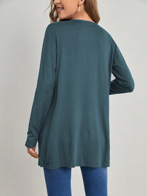 Casaco Cardigan Feminino Manga Longa com Bolso