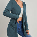 Casaco Cardigan Feminino Manga Longa com Bolso