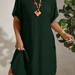 Vestido Midi Plus Size Soltinho Manga Morcego