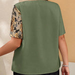 Blusa Plus Size Feminina Floral
