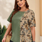 Blusa Plus Size Feminina Floral