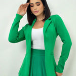Blazer Feminino de Alfaiataria Social Acinturado