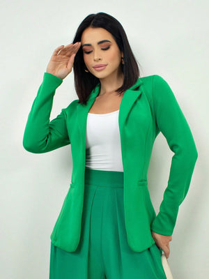 Blazer Feminino de Alfaiataria Social Acinturado