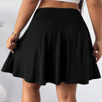 Short Saia Plus Size de Malha Preto