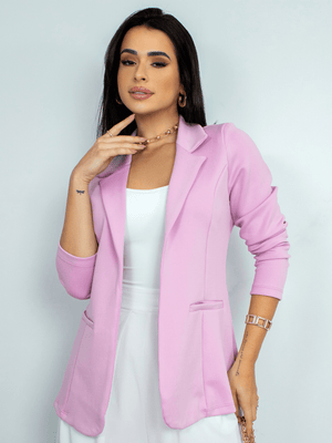 Blazer Feminino de Alfaiataria Social Acinturado