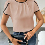 Blusa Feminina Manga Curta Decote Redondo