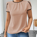 Blusa Feminina Manga Curta Decote Redondo