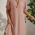 Vestido Midi Plus Size Soltinho Manga Morcego