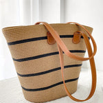 Conjunto Chapéu de Palha Feminino e Bolsa Grande