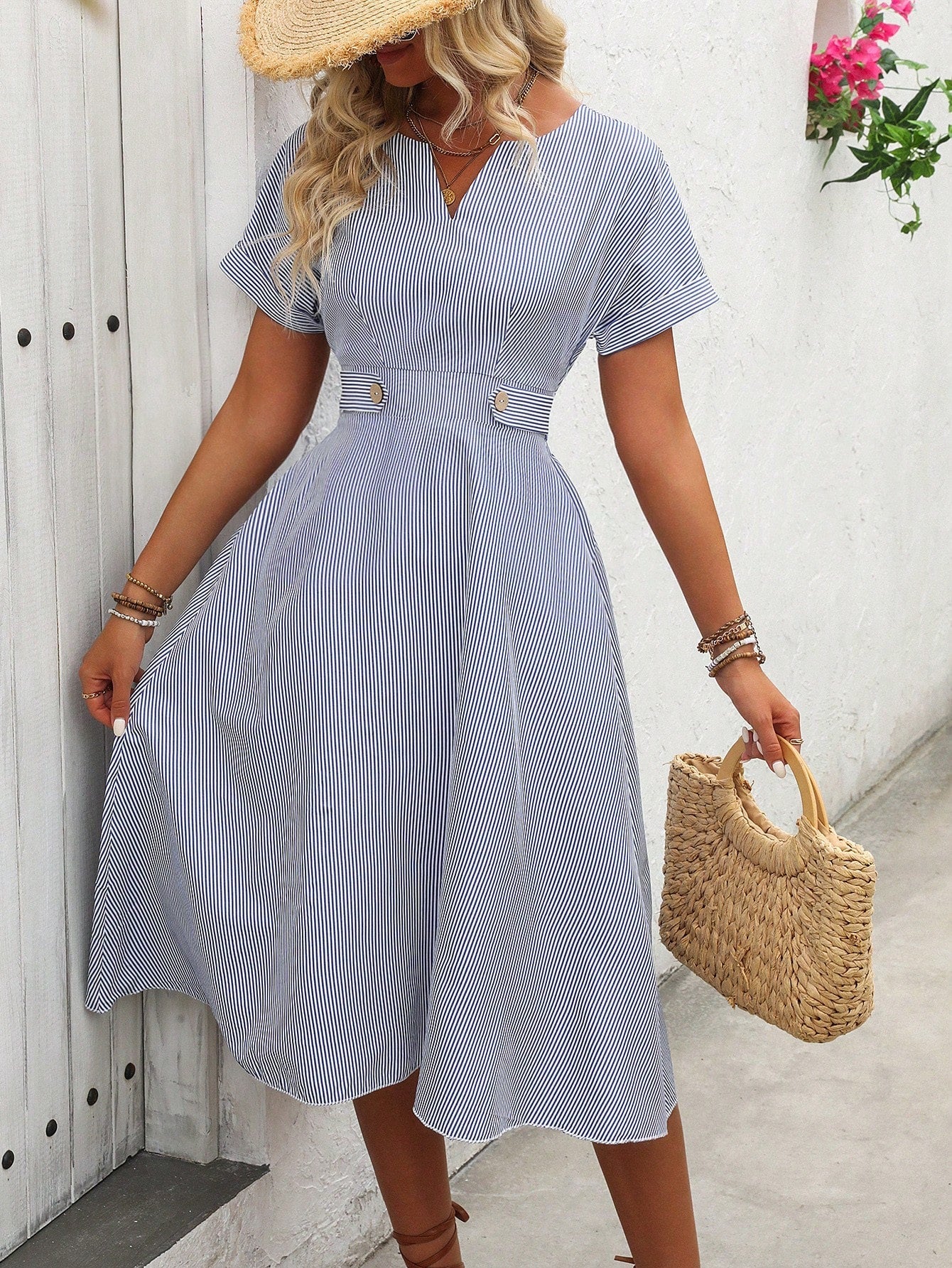 Vestido Midi com Bolso