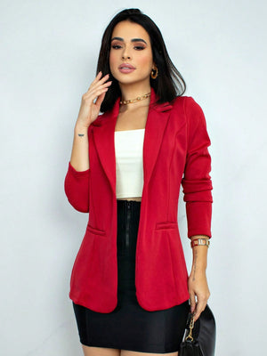 Blazer Feminino de Alfaiataria Social Acinturado