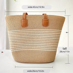 Conjunto Chapéu de Palha Feminino e Bolsa Grande