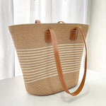 Conjunto Chapéu de Palha Feminino e Bolsa Grande