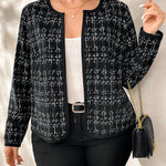 Casaco Feminino Plus Size Xadrez