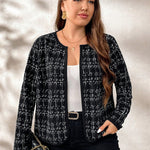 Casaco Feminino Plus Size Xadrez