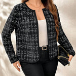 Casaco Feminino Plus Size Xadrez