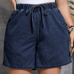 Bermuda Jeans Plus Size com Franzido Soltinha