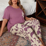 Pijama Longo Feminino Plus Size Estampa Floral