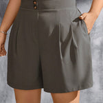 Bermuda Feminina Plus Size Alfaiataria Elegante