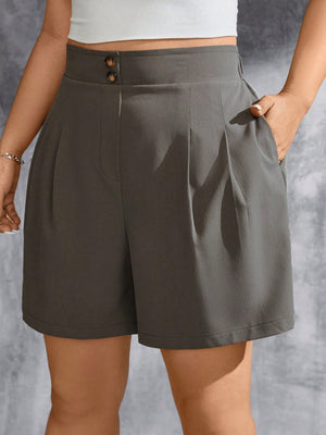 Bermuda Feminina Plus Size Alfaiataria Elegante