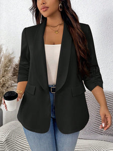 Blazer Feminino Plus Size Meia Manga