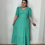 Vestido Plus Size Longo Liso - Entrega Rápida