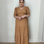Vestido Plus Size Longo Liso - Entrega Rápida