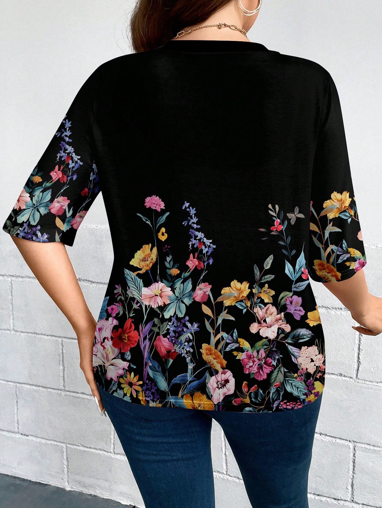 Casaco Leve de Malha Feminino Plus Size Meia Manga