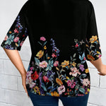 Casaco Leve de Malha Feminino Plus Size Meia Manga