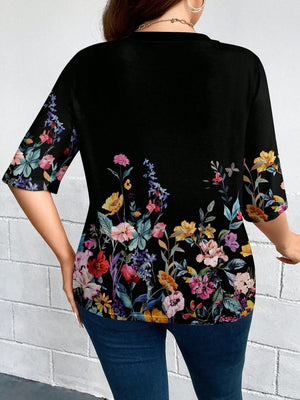 Casaco Leve de Malha Feminino Plus Size Meia Manga