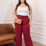 Calça Pantalona Feminina Plus Size Elegante Confortavael Costura Reforçada