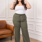 Calça Pantalona Feminina Plus Size Elegante Confortavael Costura Reforçada