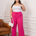 Calça Pantalona Feminina Plus Size Elegante Confortavael Costura Reforçada