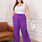 Calça Pantalona Feminina Plus Size Elegante Confortavael Costura Reforçada