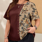Blusa Plus Size Feminina Floral