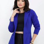 Blazer Feminino de Alfaiataria Social Acinturado