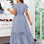 Vestido Longo Plus Size Soltinho com Babados