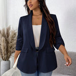 Blazer Feminino Plus Size Meia Manga