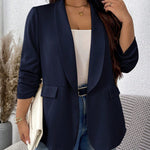 Blazer Feminino Plus Size Meia Manga