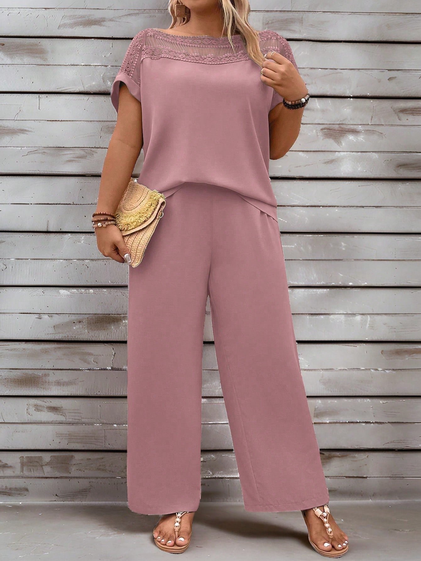 Conjunto Feminino Plus Size Soltinho Blusa e Calça