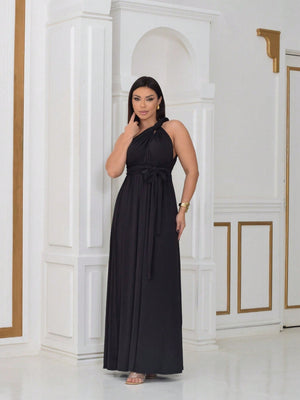 Vestido Longo Multiformas Festa + Clutch de Brinde