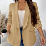 Blazer Feminino Plus Size Meia Manga
