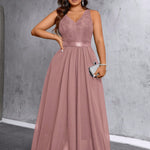 Vestido Longo Plus Size Festa Elegante Decote V