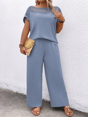 Conjunto Feminino Plus Size Soltinho Blusa e Calça