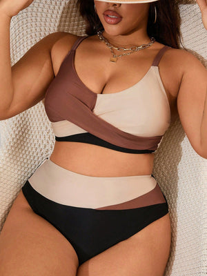 Biquini Plus Size Alta Sustentação Cruzado