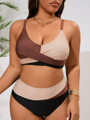 Biquini Plus Size Alta Sustentação Cruzado