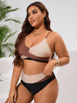 Biquini Plus Size Alta Sustentação Cruzado